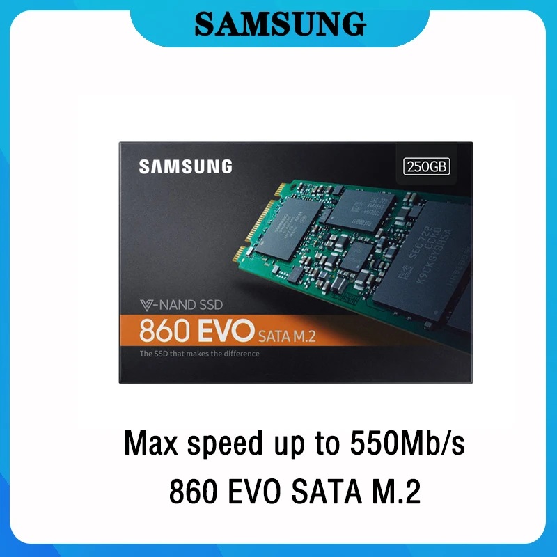 SSD SAMSUNG 860 EVO M.2 M2 жесткий диск HD 1 ТБ 500GB твердотельный 250G HDD PCIe 2280 для ноутбука |