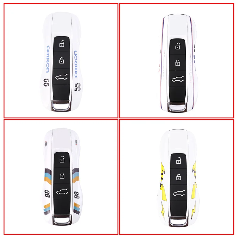 

Car ABS Key Case Shell Smart Remote key Cover Accessories For New Cayenne Porsche Panamera 911 Macnan Cayman Boxster