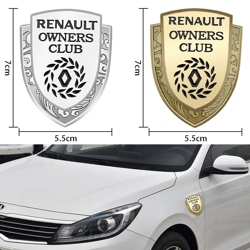 

Car Rear Window Badge Decal Metal Side Shield Sticker For Renault Megane 2 3 Duster Logan Clio Laguna 2 Captur Car Accessories