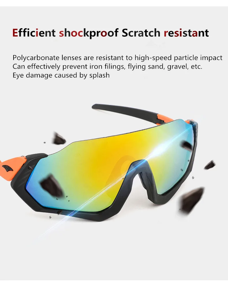 Gafas deportivas para ciclismo al aire libre medio Marco Integrado a prueba de explosiones gafas de sol a prueba de viento gafas