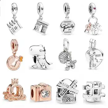 

PDB DZ 28 Quality Original 925 Sterling Silver Autumn Necklace Pendant Charm Fit for DIY Bracelet Necklace Women Jewelry Gift