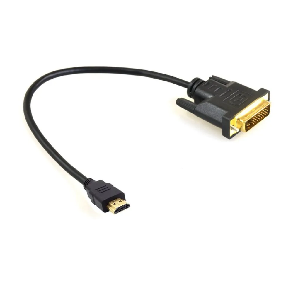 HDMI к DVI-D адаптер видео кабель-HDMI мужчин и DVI мужчин и Кабель HDMI-DVI 1080p ЖК-дисплей с высоким разрешением и СВЕТОДИОДНЫЙ монитор