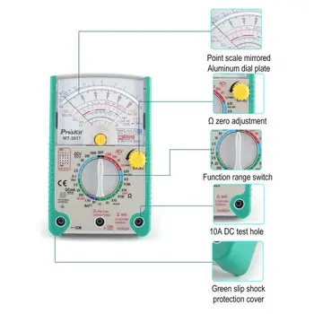 

AC/DC Analog Graph Pointer Multimeter Ammeter Resistance Capacitance Diode Volt Amp Ohm LED Meter