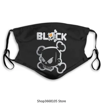 

Maschera da stampa 100% cotone O collo cartone animato su misura Popolare Ken Block Skull Racinger Maschere gif nere per mascher