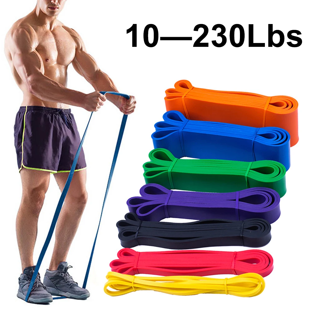 

Unisex Fitness 208cm Rubber Resistance Bands Yoga Band Pilates Elastic Loop Expander Strength gym Exercise Equipment