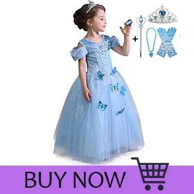 2020 Baby Girl Anna Elsa Princess Dress for Girls Halloween Carnival Party Dress up Birthday Costume Childen Clothing Vestidos