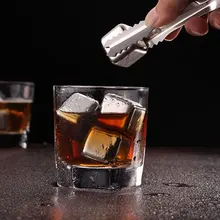 304 из нержавеющей стали, ледяной тартан, виски, ледяной Винер из нержавеющей стали, быстрозамороженные ледяные гранулы, серебро, 6 шт