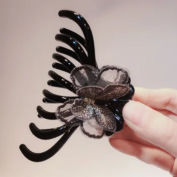 

2020 NEW Headdress hair chuck hair device rose flower three teeth duckbill clip scratch chuck hair clip