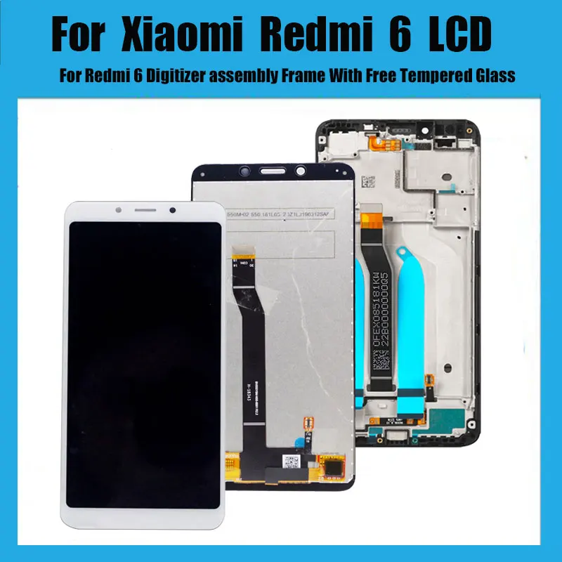 5 45 дюймовый ЖК-дисплей для Xiaomi Redmi 6A сенсорный экран 6 дигитайзер в сборе рамка с