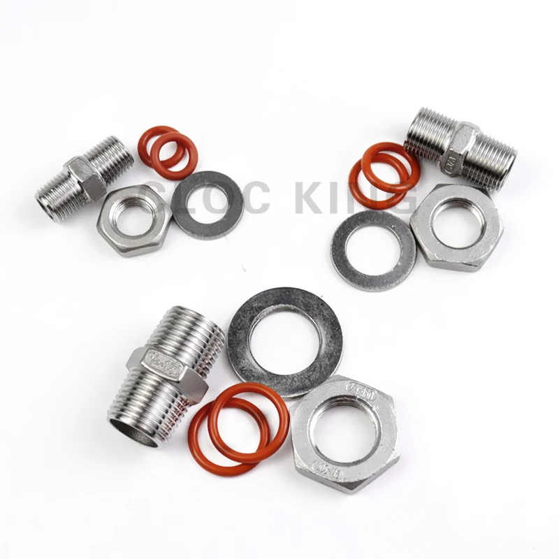Pipe Fitting Hose Pipe Fitting 1/4&rdquo; 3/8&rdquo; 1/2'' BSP Homebrew Hardware Kettle/Keg Weldless Bulkhead 304 Stainless Steel Fitting DN8 DN10 DN15