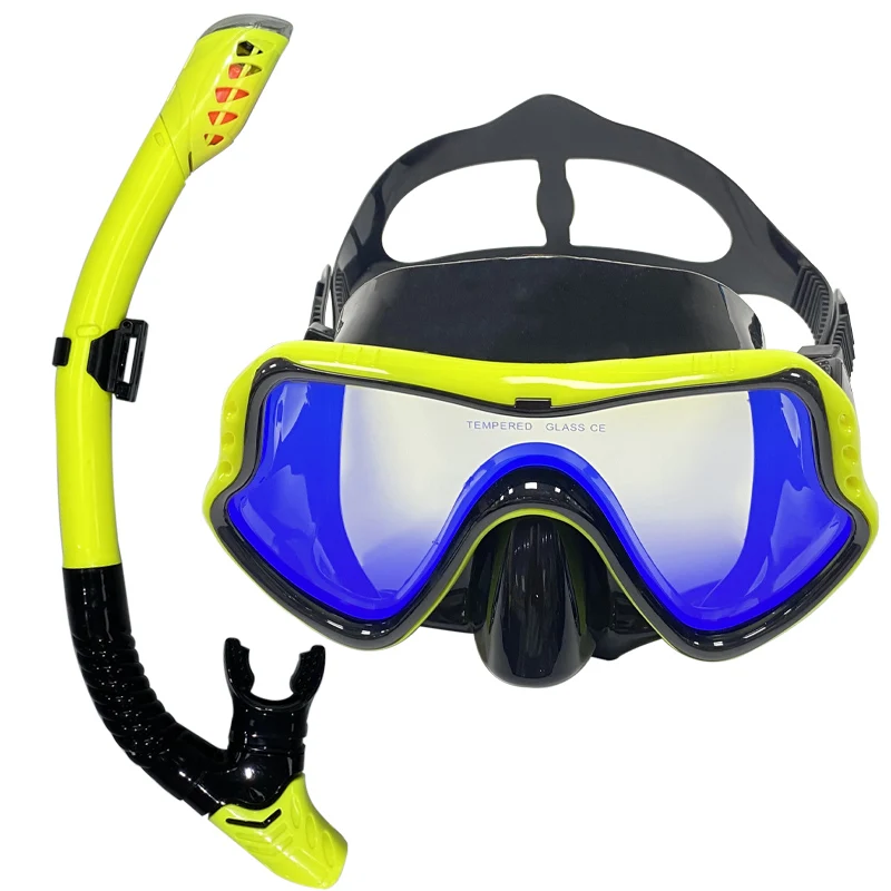 Professional diving mask snorkeling suit adult silicone skirt goggles glasses swimming equipment.