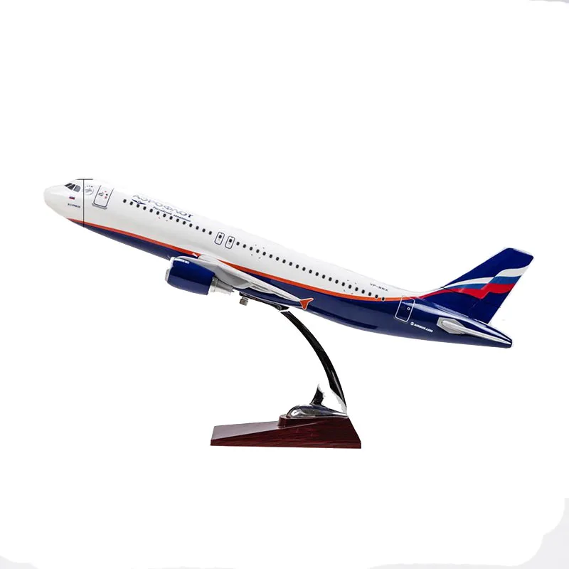 

47CM 1/80 Airbus 320 A320 Russia Air Airline Plane Model Alloy Base Kid Airplane Toys Fixed-wing Aircraft Decration Display Show