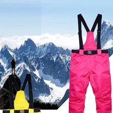 Лыжные брюки мужские и женские уличные высококачественные ветронепроницаемая Водонепроницаемая теплая Пара зимние брюки зимние лыжные сноубордические брюки