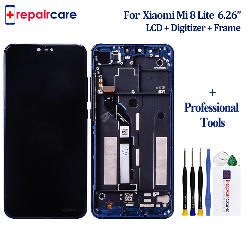 ЖК дисплей с сенсорной панелью и дигитайзером для Xiaomi Mi 8 Lite/Mi8 Lite 6 26 дюйма|Экраны