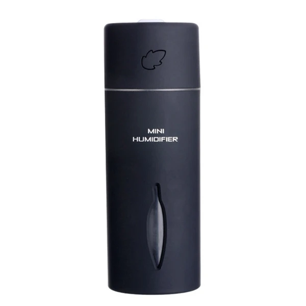 

New Leaf Humidifier Ultrasonic Mini Usb Fogger Led Purifier Aromatherapy Essential Oil Diffuser Car Air Freshener Black