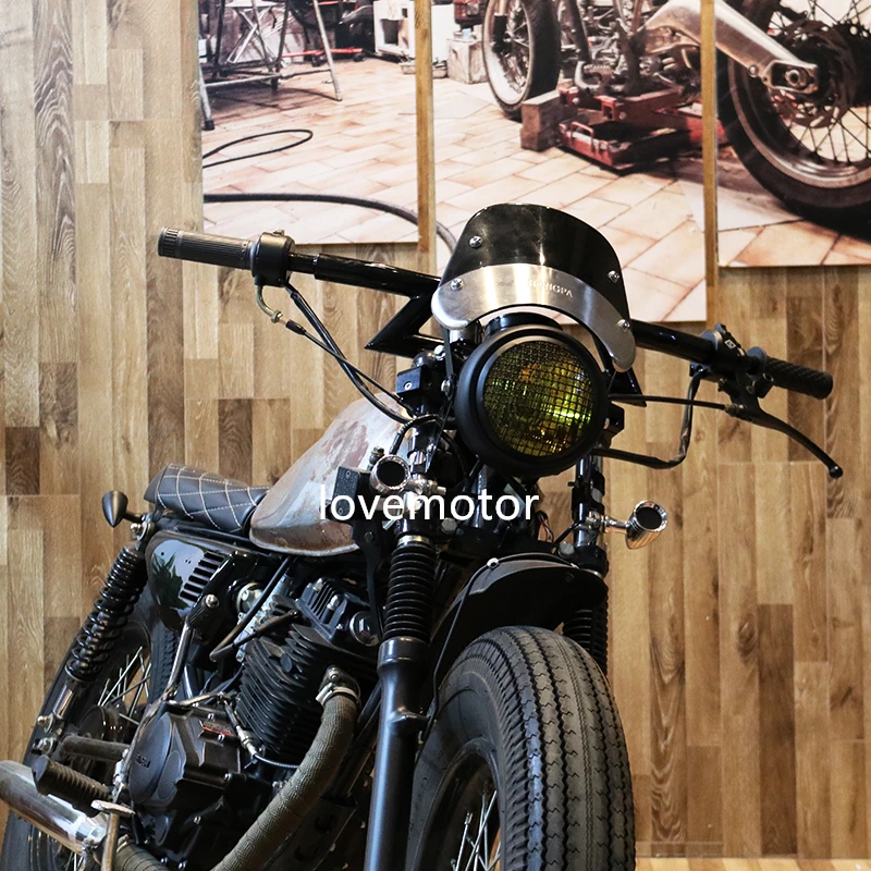 Мотоцикл 5,75 ''гриль сетки передняя фара 12V H4 высокой ближнего света фар для Honda Kawasaki Suzuki крейсера