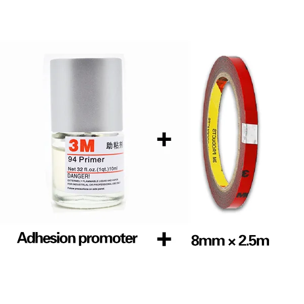 10ML 94 Primer & 3M Double sided Tape Adhesion Promoter For Car Door kitchen bathroom accessories Styling Enhanced viscosity custom car decals Car Stickers