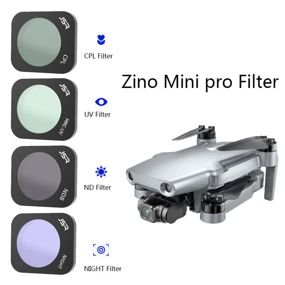 Комплект фильтров 8 в 1 для объектива Hubsan ZINO Mini PRO UV CPL Star Night ND8 ND16 ND32 ND64 линзы с