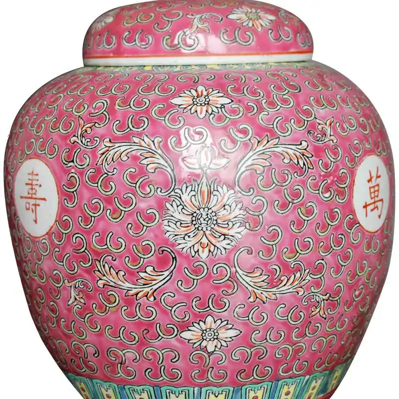 

Jingdezhen Ceramic JarA Long Life Pattern The Collection Of Hand-painted Tea Jar Cans