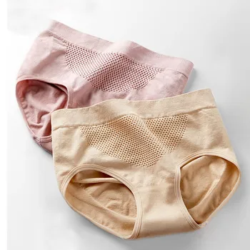 

underwear women panties high rise cotton panties women plus size solid color cotton underpants women high waist bragas mujer #3