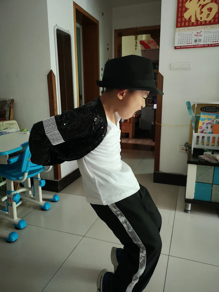 Michael Jackson Cosplay MJ Cos Bambino Adulto Su misura Costume Pericoloso  del Rivestimento di Colore Nero - AliExpress