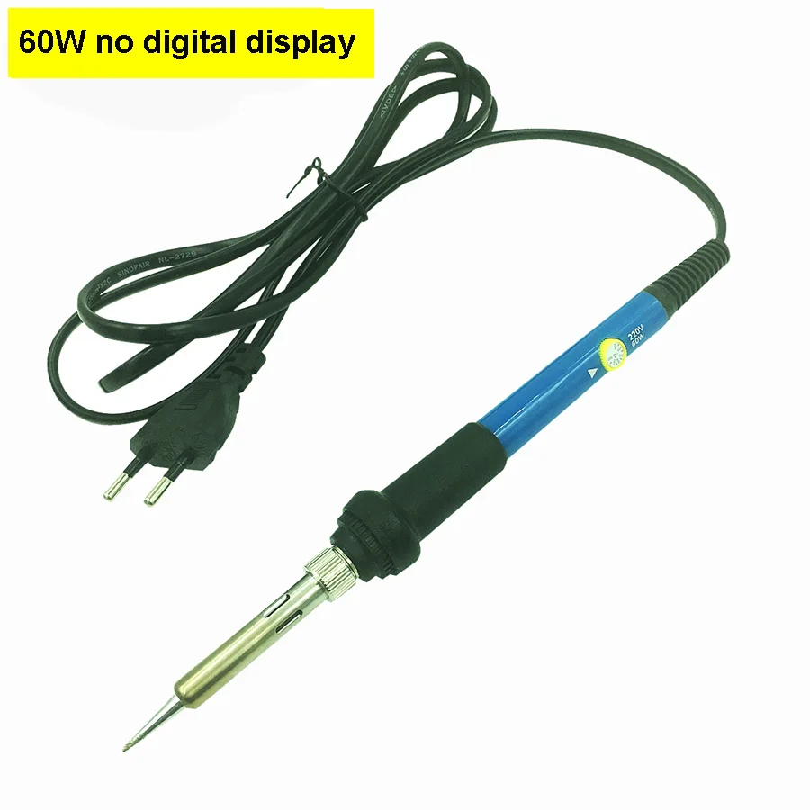 60W blue no display 60 Вт/80 Вт электрическая цифровая паяльная станция 220 В 110 В Регулируемая температура Сварка ПАЯЛЬНЫЕ НАКОНЕЧНИКИ инструменты аксессуары - Цвет: 60W blue no display