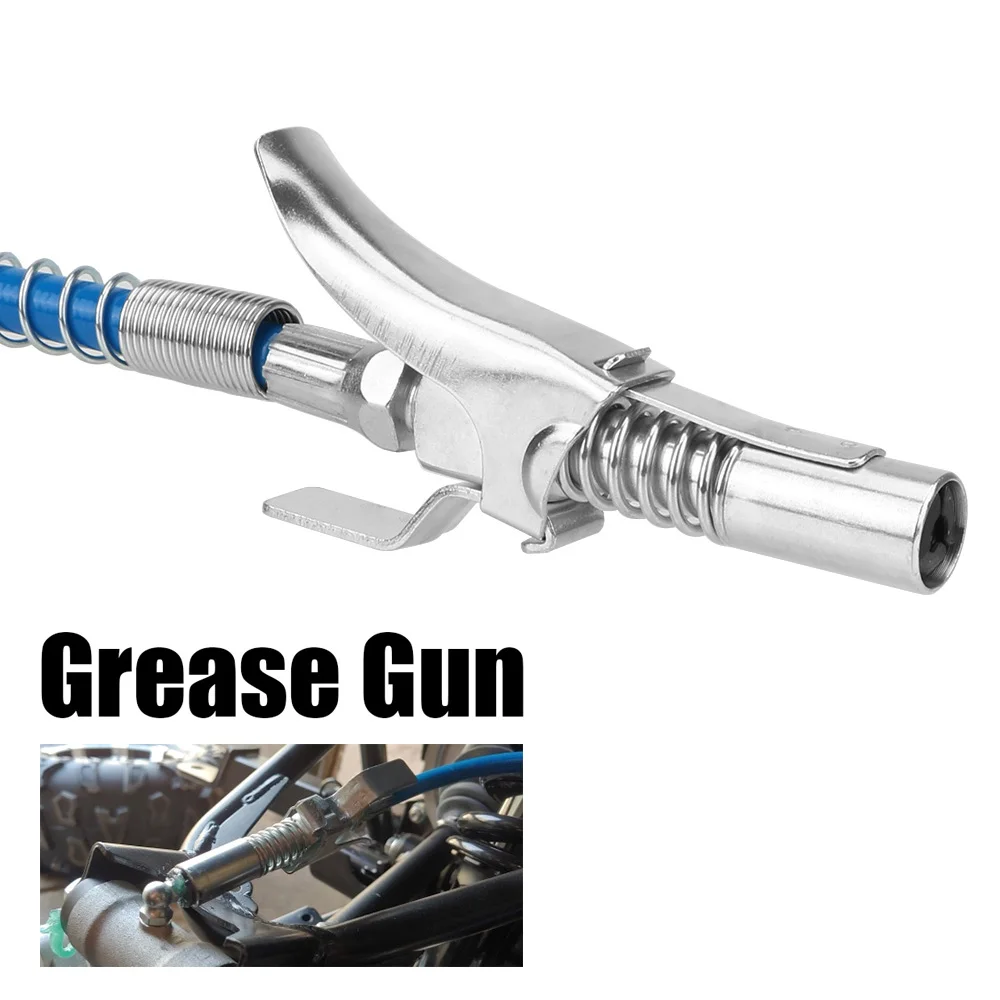 

Car Grease Gun Coupler High Pressure Nozzle Tube Adapter Hose Quick Release Tools 1/8" NPT SAE Metric Zerk Fitting Accessories