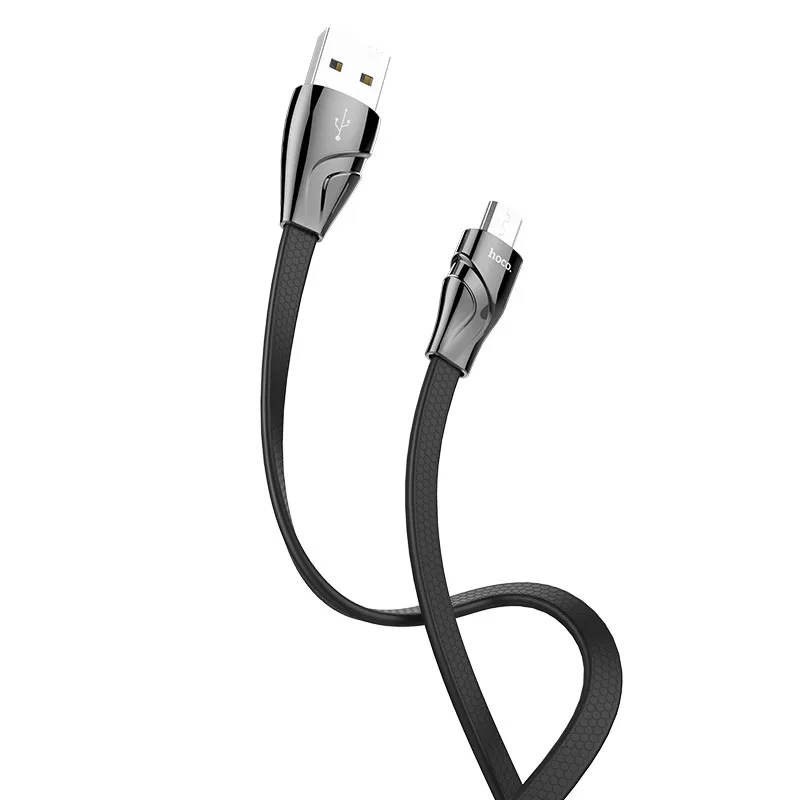 HOCO U57 30 шт./лот 1,2 м Прочный USB кабель для iPhone кабель Micro кабель для samsung USB кабель провод зарядного устройства - Цвет: black for Micro