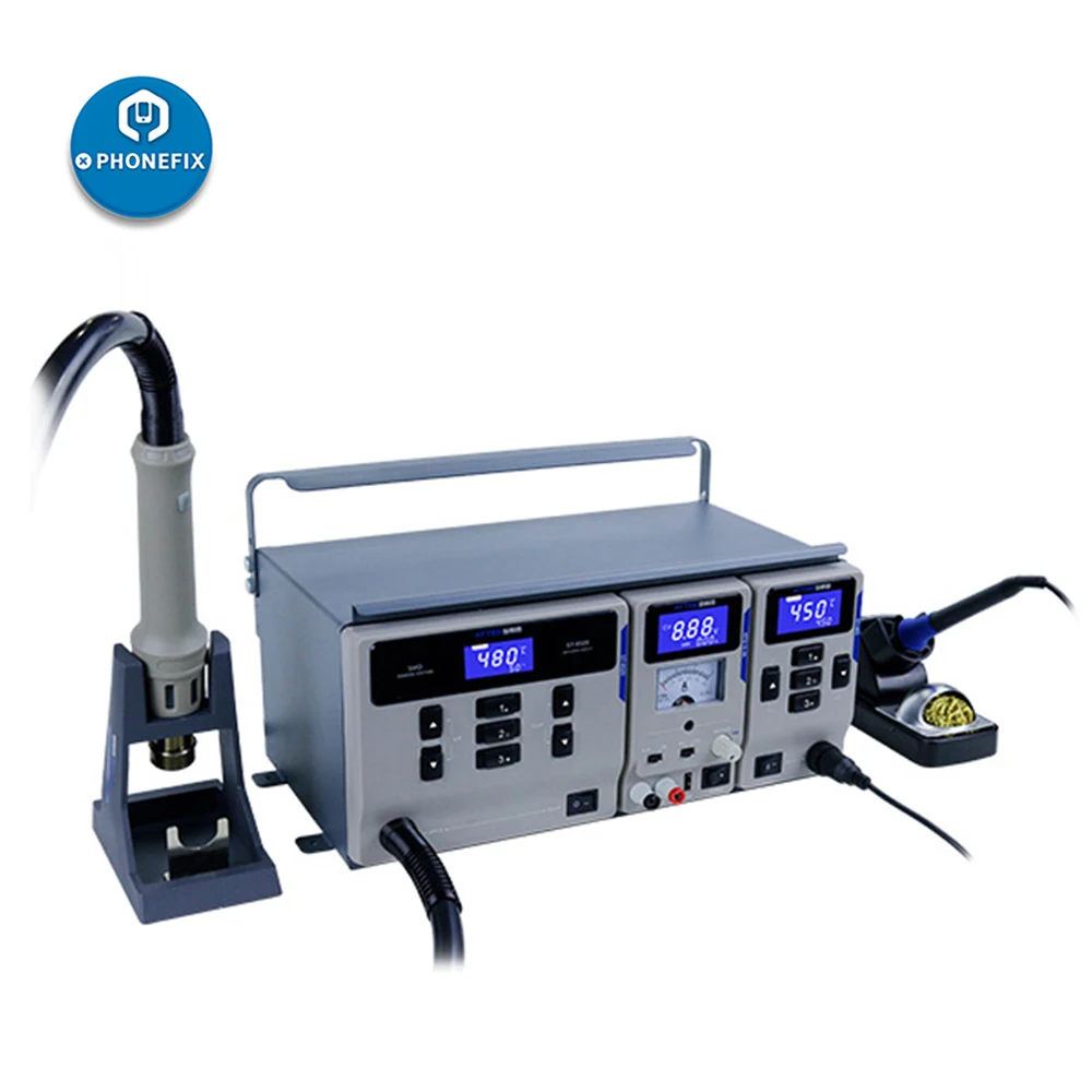 ATTEN MS-300 SMD Soldering Rework Station 3 in 1 Maintenance System for DC Power Supply Soldering Desoldering Repair Tools