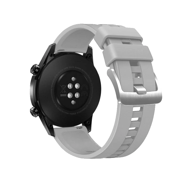 gray Для huawei watch gt 2 Силиконовый ремешок для часов спортивный сменный ремешок для часов huawei gt2 42 мм 46 мм браслет - Цвет: gray