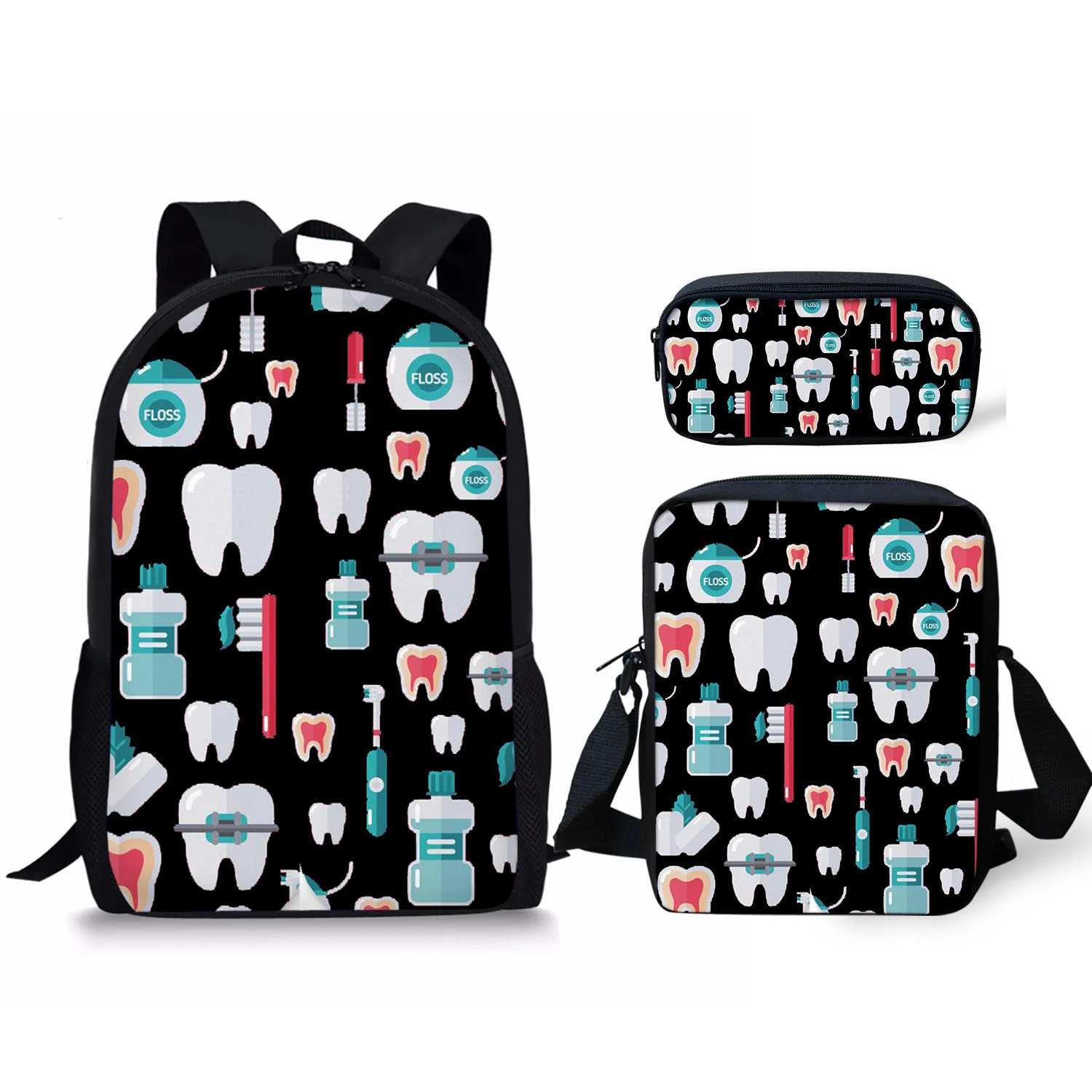 

Cartoon Nurse Printing School Bags For Girls Cute School Backpacks Middle School Students Casual Book Bag 3Pcs/set Bolsa Escolar