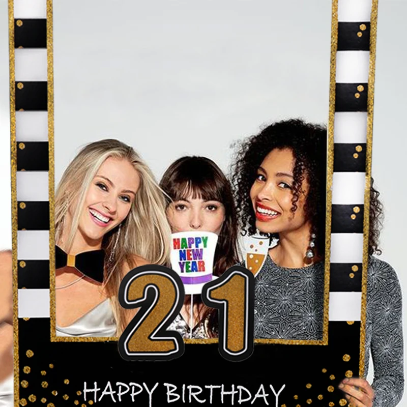 Cadre De Photomaton D Anniversaire Pour Adultes Decorations De Fete D Anniversaire Accessoires De Photomaton Pour Adultes Fournitures De Fete D Anniversaire 21 30 40 50 Aliexpress