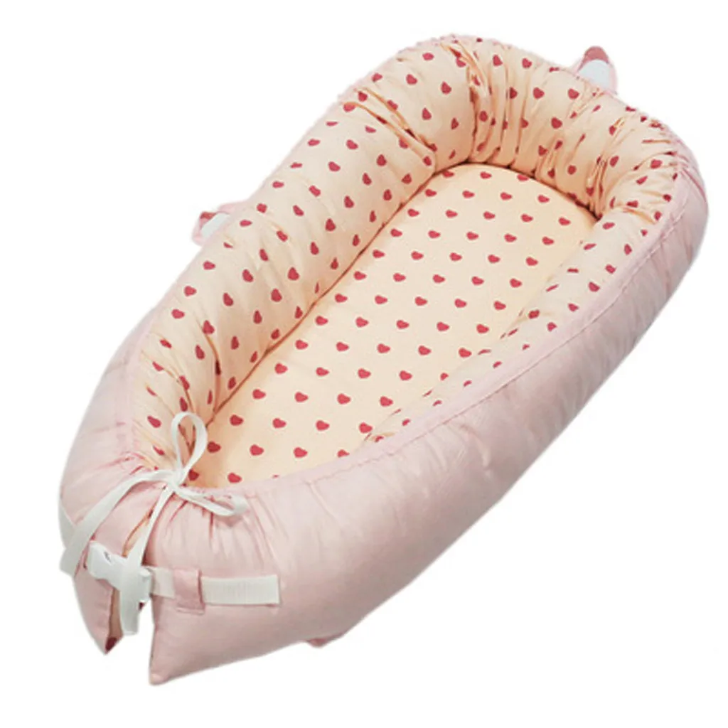 Портативная съемная и моющаяся кроватка для новорожденных, кровать для путешествий, кровать, кровать, кроватка, хлопок, комфортная Детская кровать для малышей, детей, младенцев - Цвет: K