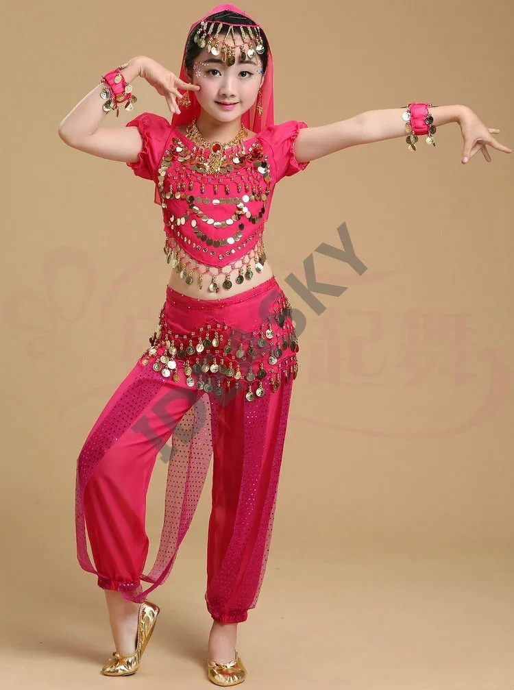 Дети ребенок Восточный набор костюма для танца живота Восточные Танцевальные Костюмы Танец живота танцевальная одежда Индийский Болливуд девушка для взрослых