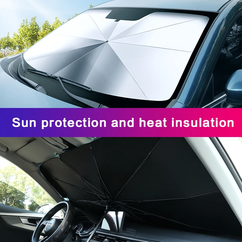 Foldable Car Windshield Sun Shade Umbrella Car Cover Sunshade Heat Insulation Front Window Interior Protection Accessories car sunshade windshield sunshade windshield sun shade