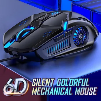 

G5 Gaming Mouse 3200 Dpi USB Wired Silent Mouse For Gamer 7 Color Breathing Backlight Mice For PC/Laptop Windows 7/8/10/XP