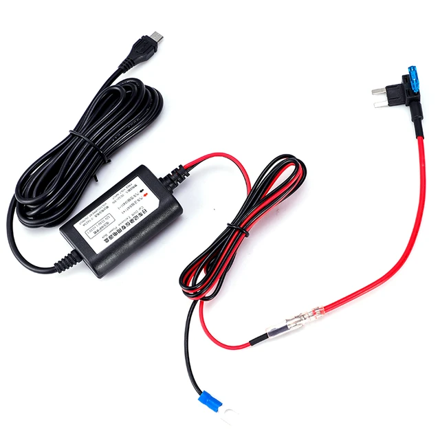 Dash Cam Hard Wire Kit Mini USB-Anschluss DC 12/24V bis 5V Auto ladegerät  3a 24h Park monitor Buck Line für DVR GPS Recorder - AliExpress