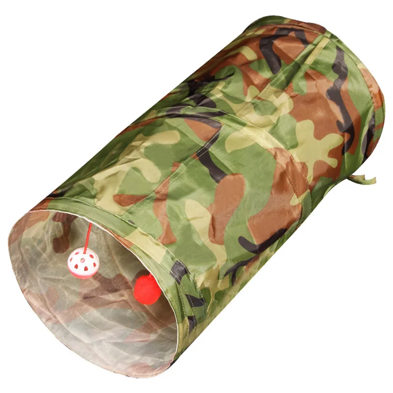Camouflage Кошачья пещера высокое качество котенок игрушка товары для домашних животных складной 1 шт. кошачий игровой туннель популярный кошачий туннель кролик туннель объемные игрушки для домашних животных туннель - Цвет: Camouflage