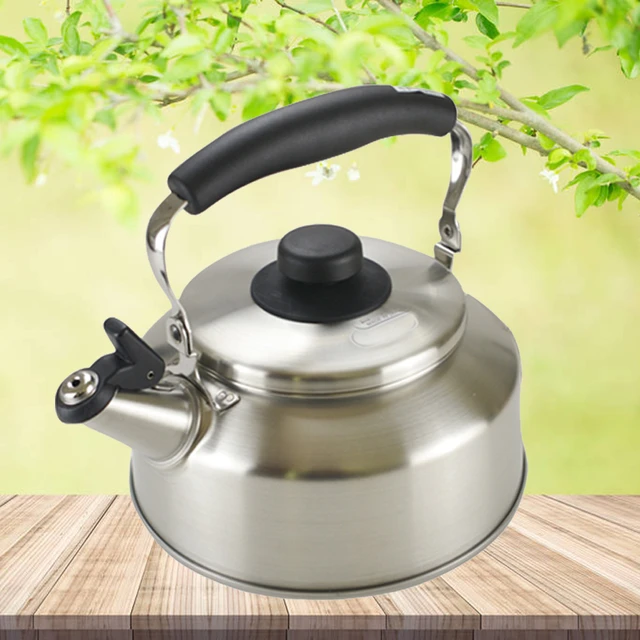 Blue Tea Kettle Stainless Steel Whistling Teapot - 2.6 Liter