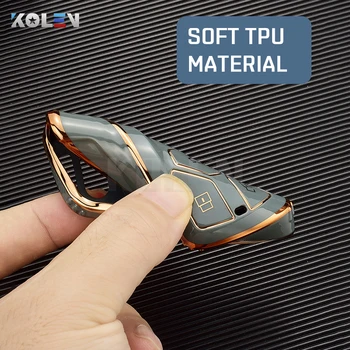 Nuovo TPU Car Remote Key Case Cover Shell Fob per Audi A4 B9 A5 A6 8S 8W Q5 Q7 4M S4 S5 S7 TT TTS TFSI RS Protector accessori - Nuovo TPU Car Remote Key Case Cover Shell Fob per Audi A4 B9 A5 A6