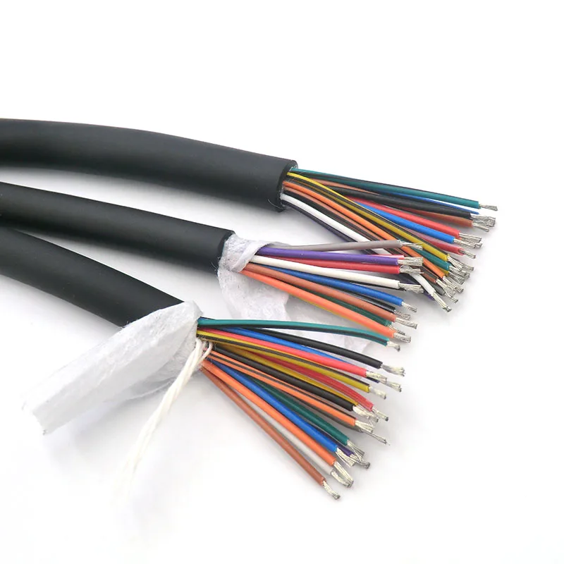 Flexible Cable PVC Shielded Flex Wire Cable 22/24/26 AWG Copper Tinned 2-25 Core