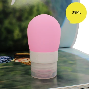 

3 Colors Silicone 38ml Travel Press Bottle For Lotion Shampoo Gel Container Portable Squeezable Refillable Cosmetic Makeup Tools