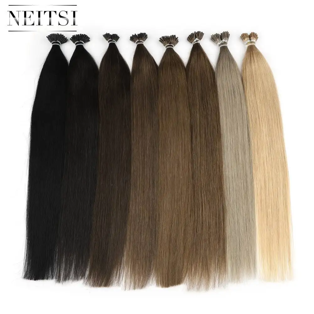 Neitsi прямые Fusion волосы I Tip Stick кератиновая машинка Remy человеческие для наращивания
