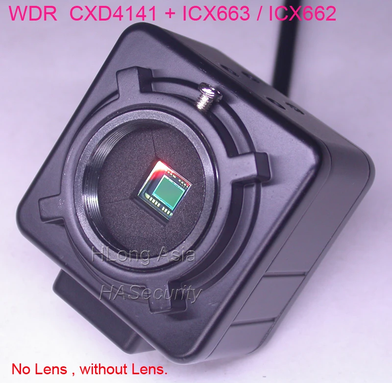 Камера в коробке WDR EFFIO-V 1/3 дюйма ICX662 (NTSC) / ICX663 (PAL) Датчик изображения CCD + CXD4141