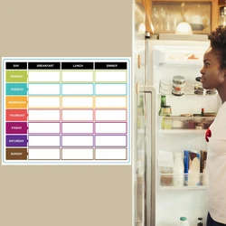 Tableau magnétique A3 pour planificateur hebdomadaire et mensuel, réfrigérateur de cuisine, tableau d'affichage des messages, calendrier, tableau blanc effaçable à sec 