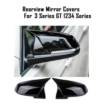 

Pair Bat Mirror Cover Side Wing Rear View Mirror Case Covers Glossy Black for BMW F20 F22 F30 F31 F32 F36 F87 M2 X1 E84
