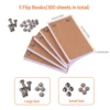 Blank Flip Book Kit with 300 Sheets Animation Paper Flipbook Binding Screws for LED Tracing Light Pad Drawing Sketching 5