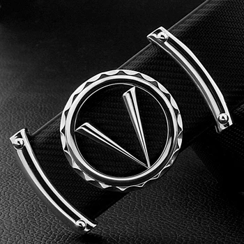 

Famous Luxury Brand Design V Letter Belt Genuine Leather Designer Belts Men Waist Strap Casual Smooth Buckle Ceinture Homme 2020