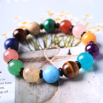 

Natural gemstones a variety of crystal beaded bracelets, yoga health energy bracelets, men and women chakra jewelry gifts