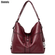 Роскошные большие сумки, женские сумки, дизайнерская Высококачественная кожаная сумка, сумки Хобо, Женская Большая вместительная сумка на плечо, женская сумка